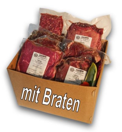 Halbes GALLOWAY Gourmet-Beef Mischpaket (mit Braten), ca. 6 kg