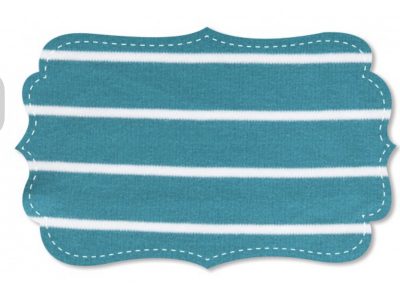 Interlock Stoff Ringel sea Green/weiss von C. Pauli