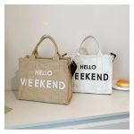 Stofftaschen "hello weekend" 2-er Set